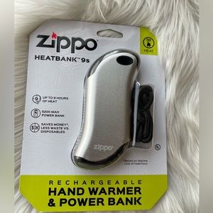Zippo HeatBank 9s Rechargeable Hand Warmer NEW silver